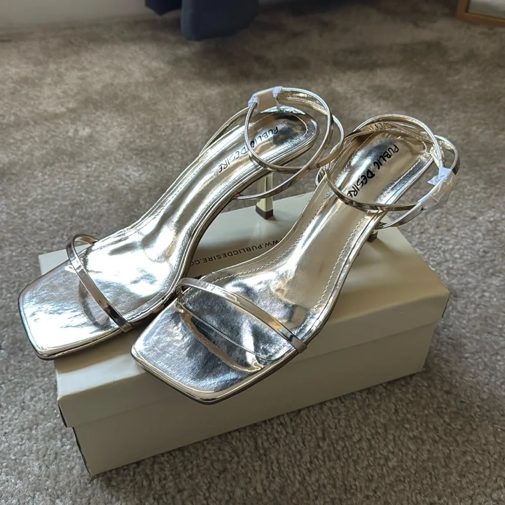 Public Desire gold heels - Picture 2 of 5
